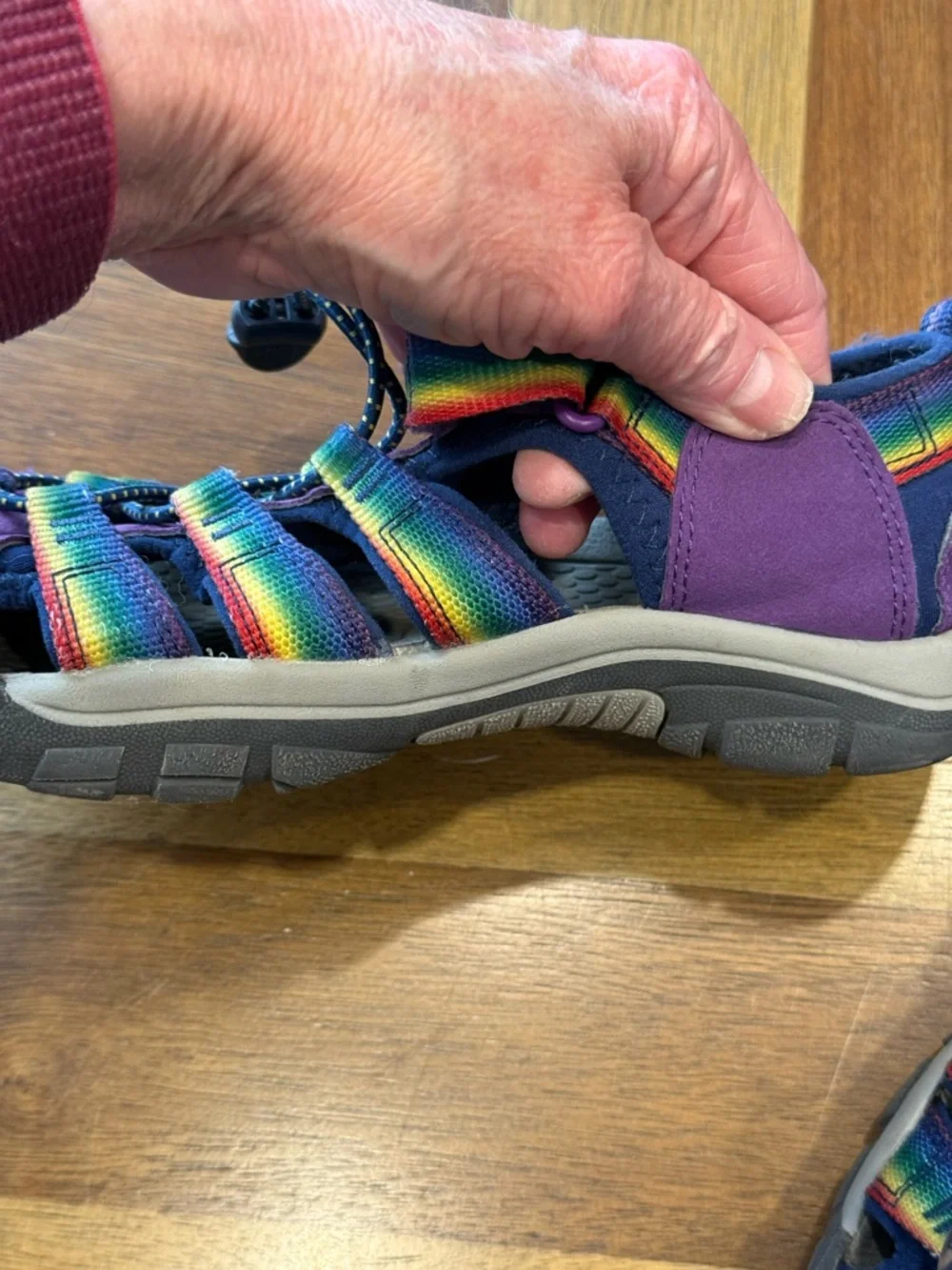 Keen Kids Rainbow Strap Purple Closed-Toe Sport Sandals